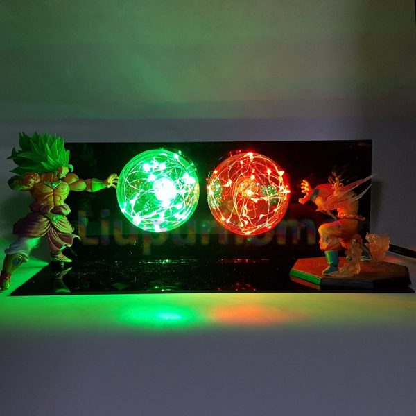 Son Goku VS Broly Led Scene Anime DIY 3D Light Lamp