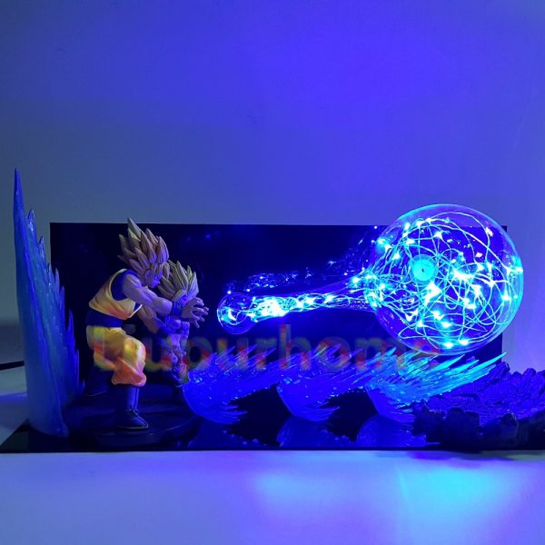 Son Goku vs Son Gohan Kamehameha DIY 3D Light Lamp