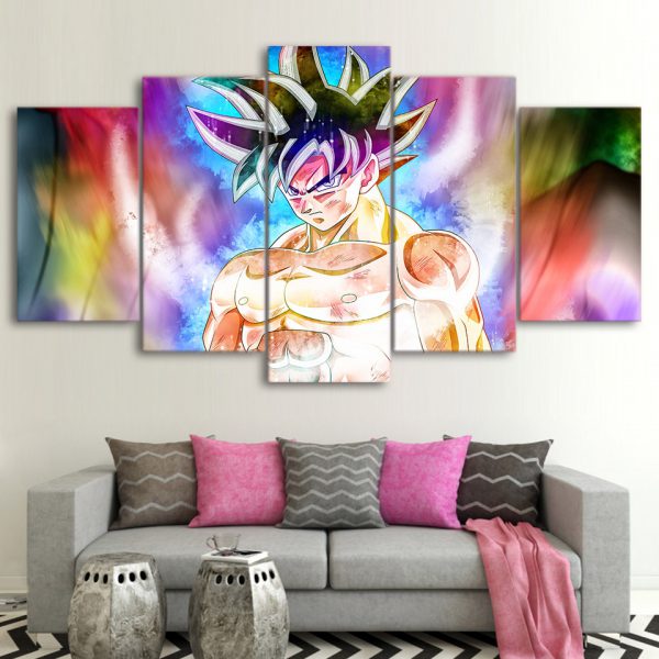 5 Pieces Dragon Ball Goku Colorful Wall Decor Canvas - DBZ Shop